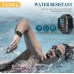 Smart Watches for Men Women,Fitness Tracker with Heart Rate Monitor Sport AMOLED Display Swimming Waterproof Watch for Android/ iOS/Phones, Black